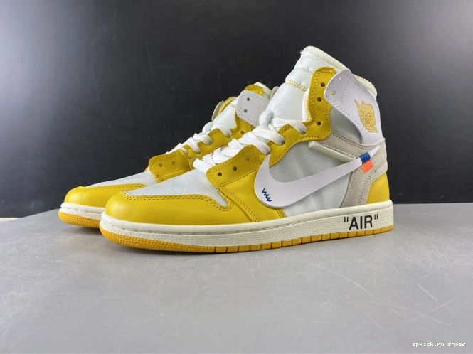 White Jordan Yellow-Cone Powder AQ0818-149 1 Dark Off-White NRG Air x 0730